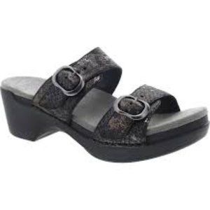 DANSKO Sophie Leather Sandals Women’s EU 39 US 8 - 8.5 Black Dual Buckle